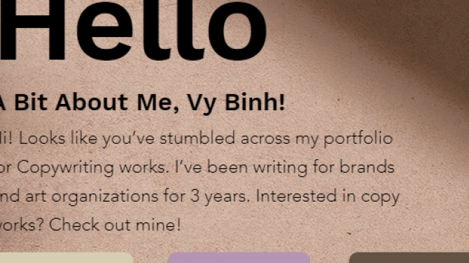 Trần Vy B&igrave;nh's Copywriting Portfolio