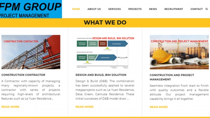 Thiết kế website c&ocirc;ng ty FPM