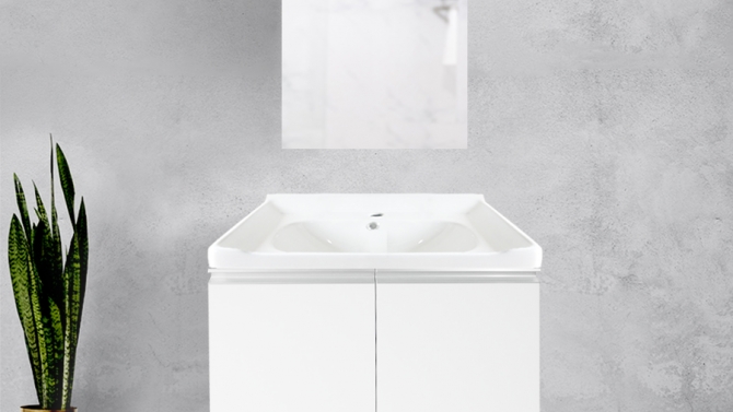 Thiết Kế FB Post Sản Phẩm Lavabo v&agrave; tủ treo ph&ograve;ng tắm