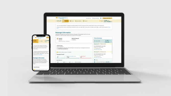 Internet booking (IBE) VNA