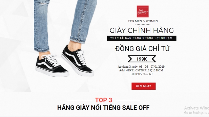 [Freelancer] Landing page - Chương tr&igrave;nh sale tại giaychinhhang.com