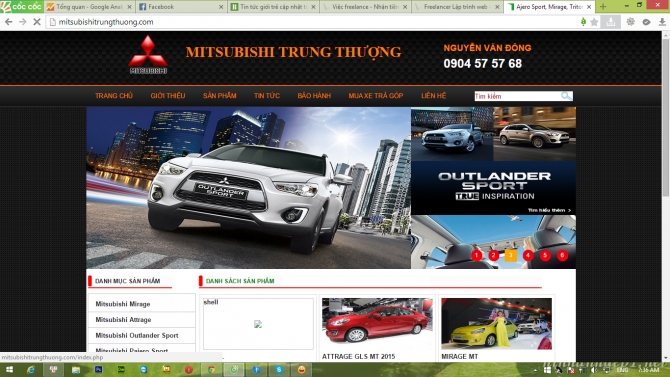 Website Mitsubishi Trung thượng