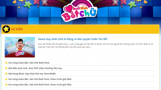 Wapsite game Đuổi h&igrave;nh bắt chữ