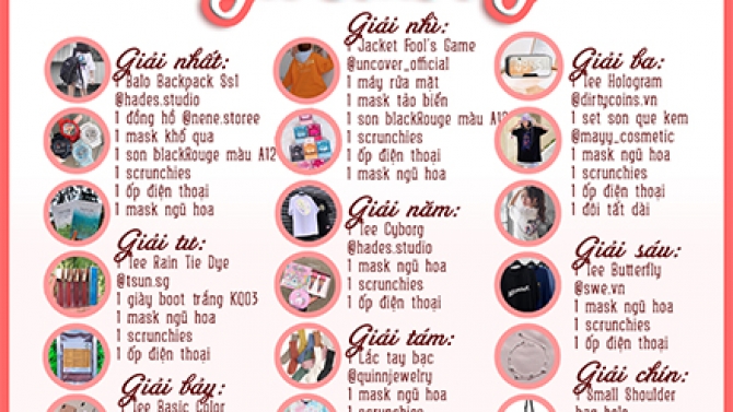 Thiết kế ảnh cho giveaway