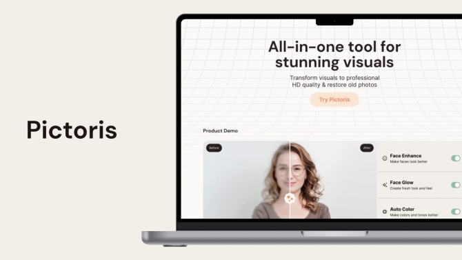 Pictoris Landing Page Design | UI UX Design