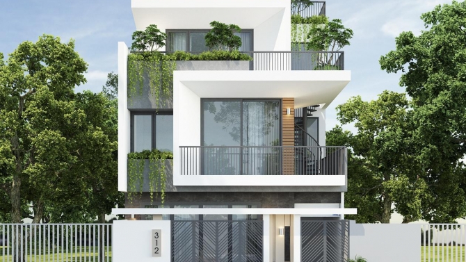 Thiết kế kiến tr&uacute;c ngoại thất
