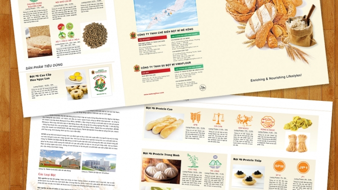 Brochure cho C&ocirc;ng Ty Bột Mỳ Mekong