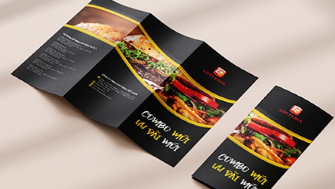 Thiết kế Brochure thương hiệu LOTTERIA cho đồ &aacute;n