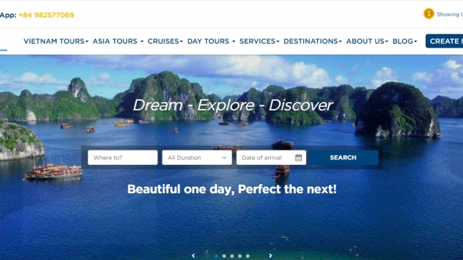 Thiết kế website du lịch nội địa