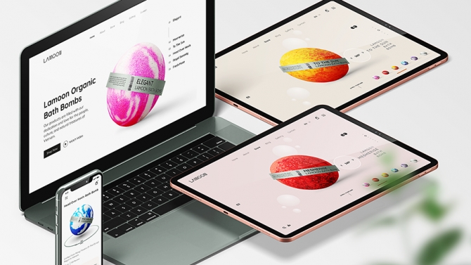 UI/UX Design | Organic Bath Bombs - LAMOON Cosmetic