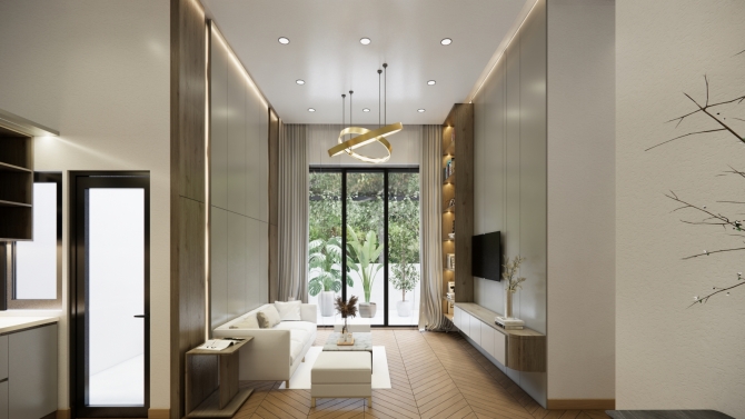 Thiết kế ph&ograve;ng kh&aacute;ch, ph&ograve;ng ngủ, bếp
