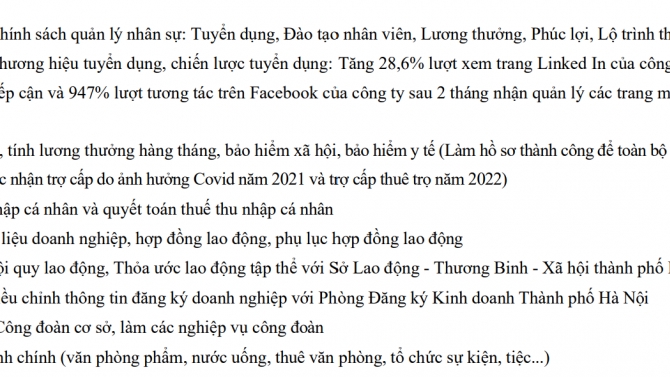 X&acirc;y dựng/ Set up bộ phận nh&acirc;n sự
