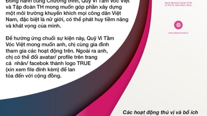 Thiết kế (Quỹ V&igrave; Tầm V&oacute;c Việt - TH True Milk)