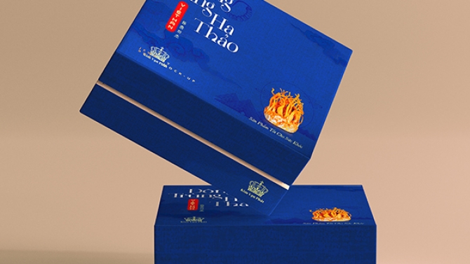 Thiết kế hộp Đ&ocirc;ng Tr&ugrave;ng Hạ Thảo