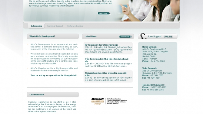 Website C&ocirc;ng ty TNHH Ph&aacute;t Triển Add-On