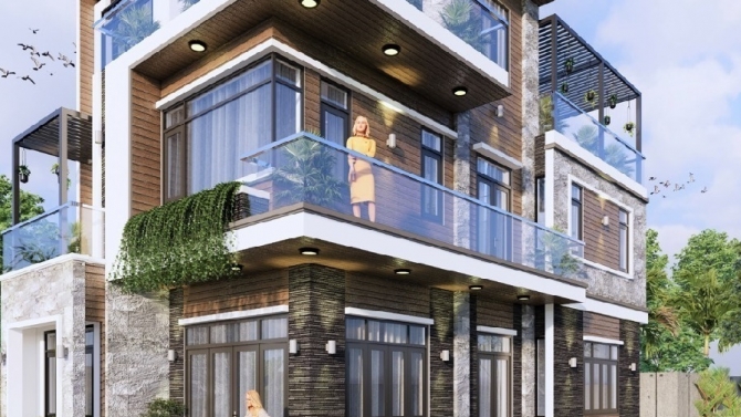 Thiết kế phối cảnh nh&agrave; ở