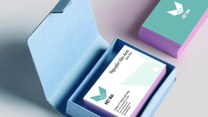 Thiết kế card visit cho c&ocirc;ng ty Việt Mai