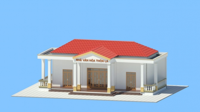 Mẫu Nh&agrave; Văn H&oacute;a th&ocirc;n