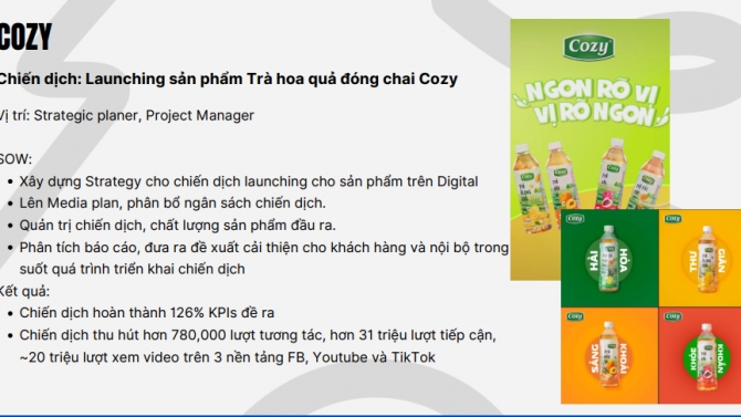 Lập kế hoạch v&agrave; triển khai dự &aacute;n Cozy