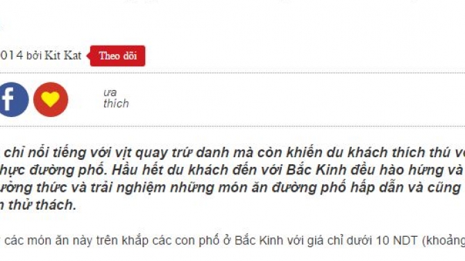 Vi&ecirc;́t báo v&ecirc;̀ &acirc;̉m thực du lịch
