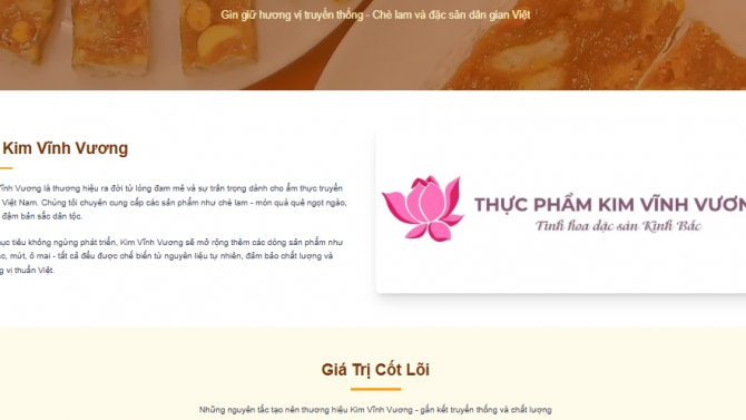 Website b&aacute;n b&aacute;nh kẹo truyền thống