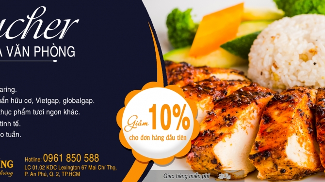 Thiết kế voucher Cơm Trưa Văn Ph&ograve;ng