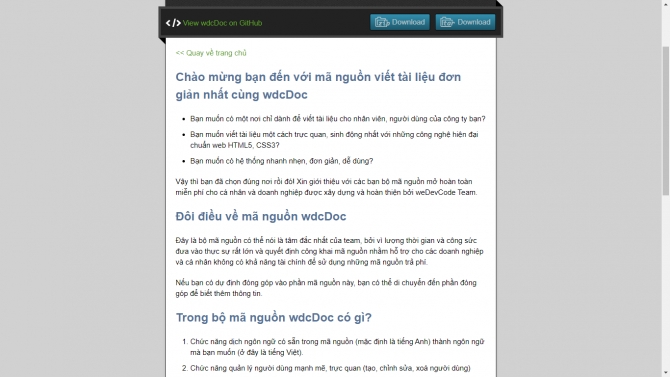 Lập tr&igrave;nh CMS wdcDoc m&atilde; nguồn mở