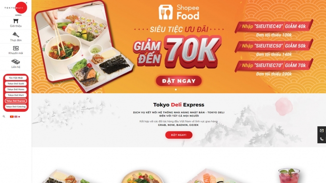 Thiết kế website Tokyo Deli Express