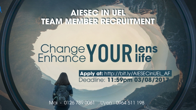 Thiết kế Cover cho dự &aacute;n Team Member Program August 2017 của AIESEC in UEL