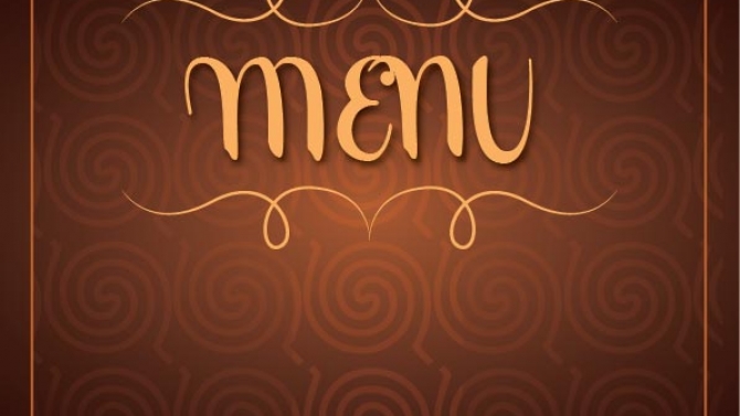 B&igrave;a menu tại b&agrave;n - Kh&aacute;ch sạn Emerald Bay