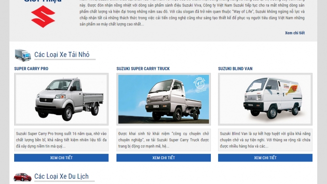 Thiết kế website Suzuki Cần Thơ