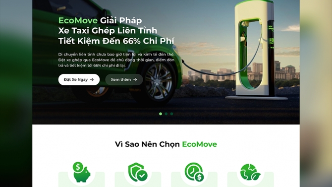 UI/UX Web Design | Ride-hailing Platform - EcoMove