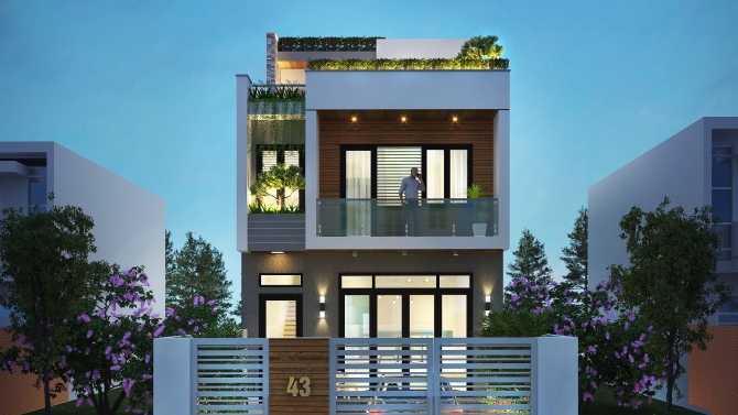 Thiết kế nh&agrave; phố