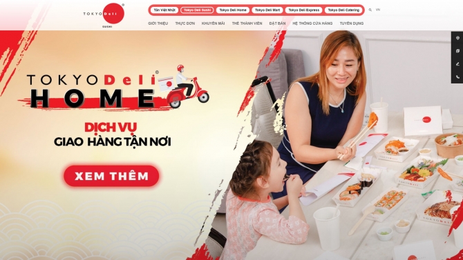 Thiết kế website Tokyo deli