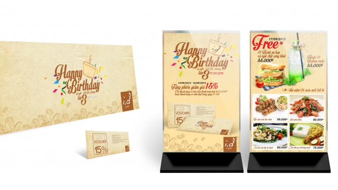 Gift voucher - menu on table