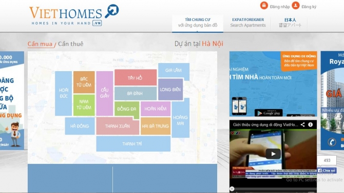 Code website bất động sản