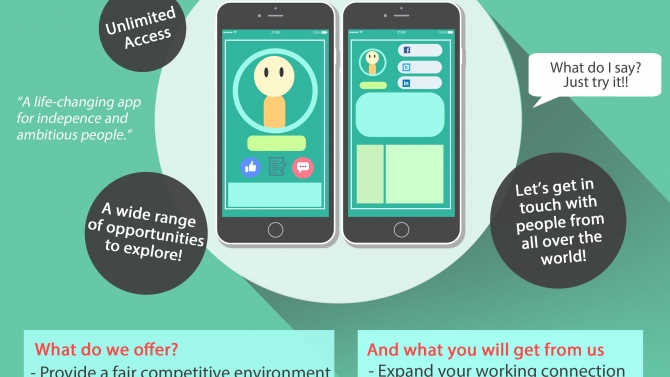 Poster quảng c&aacute;o cho App di động