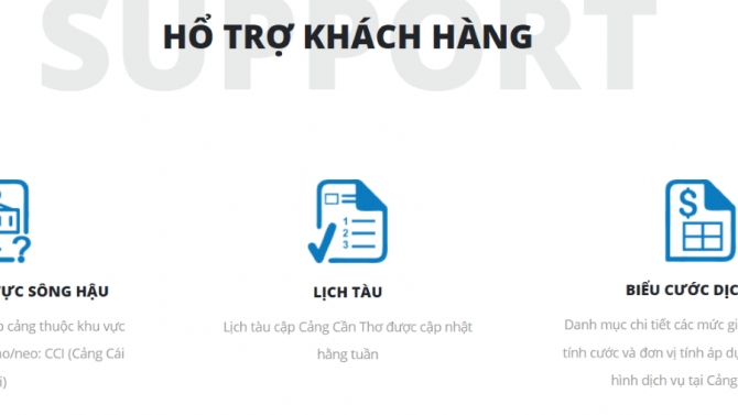Trang web cảng cần thơ