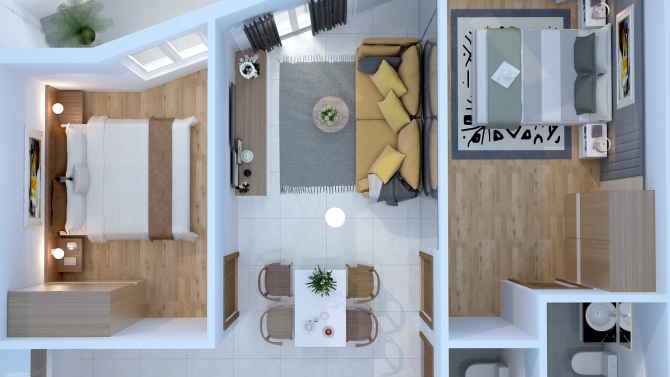 3D căn hộ Vũng T&agrave;u