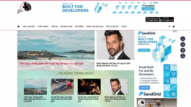 Website tin tức G&oacute;c con g&aacute;i