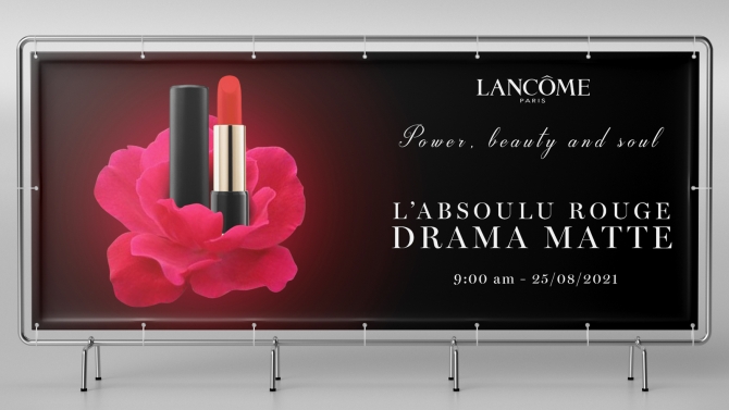 Thiết kế ấn phẩm quảng c&aacute;o son Lancome