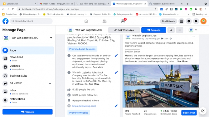 Quản trị, ph&aacute;t triển content cho page