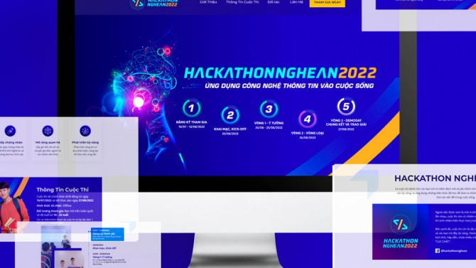 Thiết kế website Cuộc Thi Hackathon Nghệ An