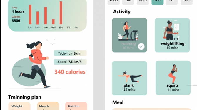Thiết kế giao diện app sức khỏe