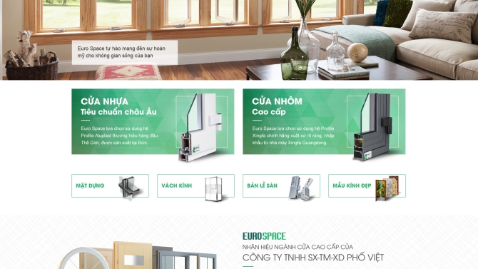 Thiết kế giao diện website Eurospace