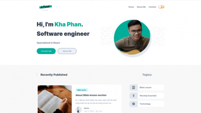 Thiết kế personal blog website