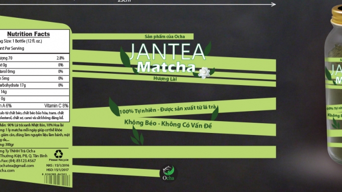 Thiết kế bao b&igrave; sản phẩm bột matcha