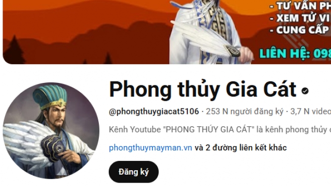 Content Youtube k&ecirc;nh Phong thủy