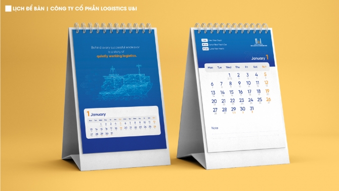 Lịch để b&agrave;n - C&ocirc;ng ty Cổ phần Logistics U&I