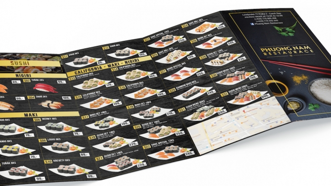 Thiết kế flyer nh&agrave; h&agrave;ng